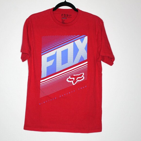 Fox Racing Red T-shirt Size Medium 100% Cotton - Picture 1 of 4